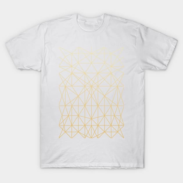 Gold Geometric Lines T-Shirt by Blue-Banana